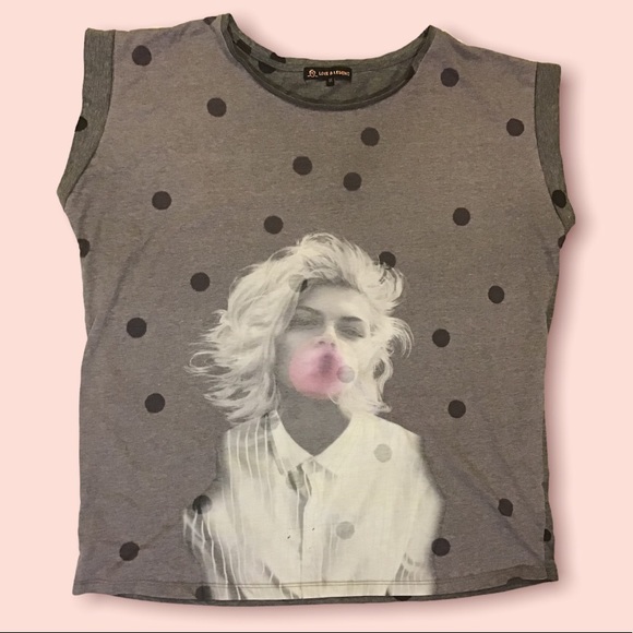 Anna Nicole Smith love and legend bubble gum graphic polka dot t shirt size 1X - Picture 1 of 9